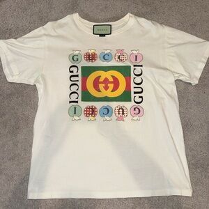 Gucci Graphic Print Crew Neck T-Shirt Size XS